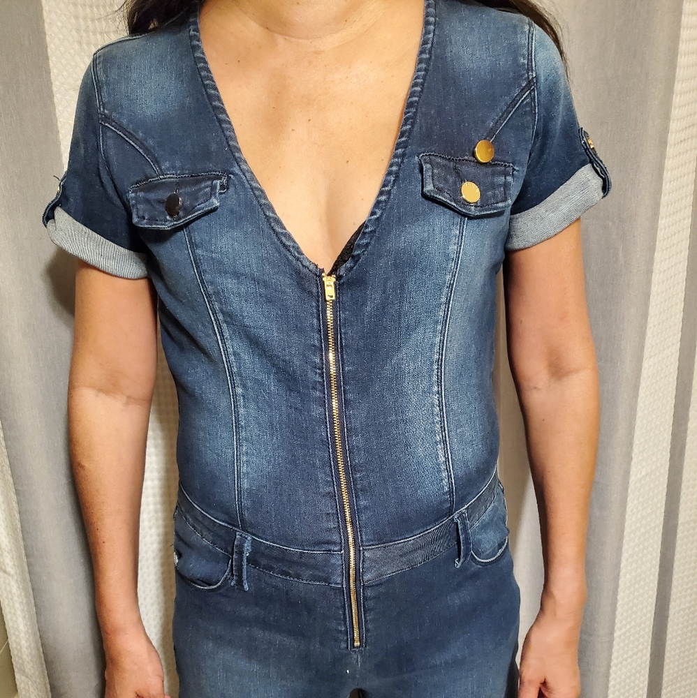 Bebe Denim Jumpsuit